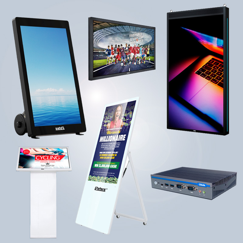 Digital signage sortiment Digital signage products