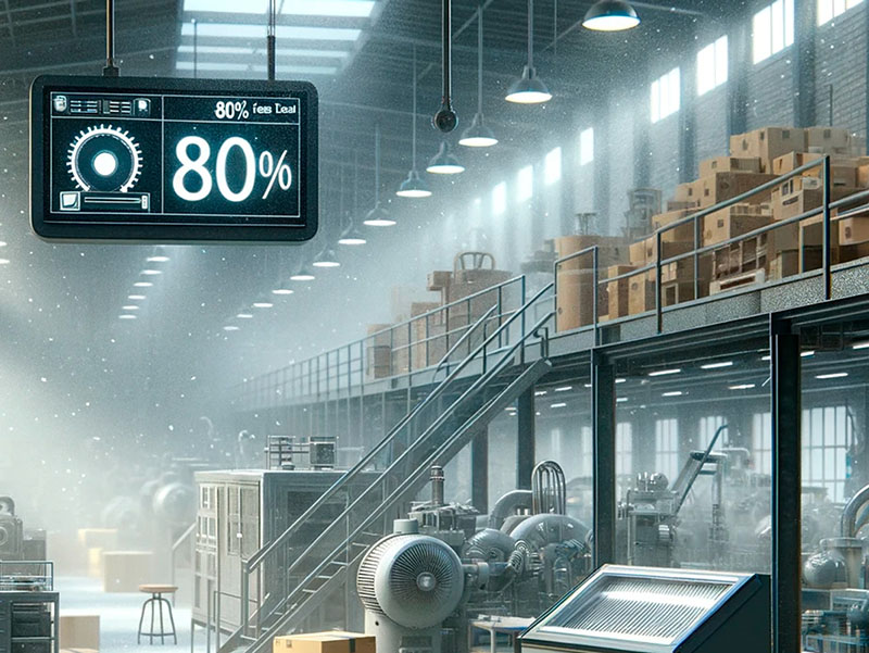 Info screens in an industrial environment Info screens in an industrial environment
