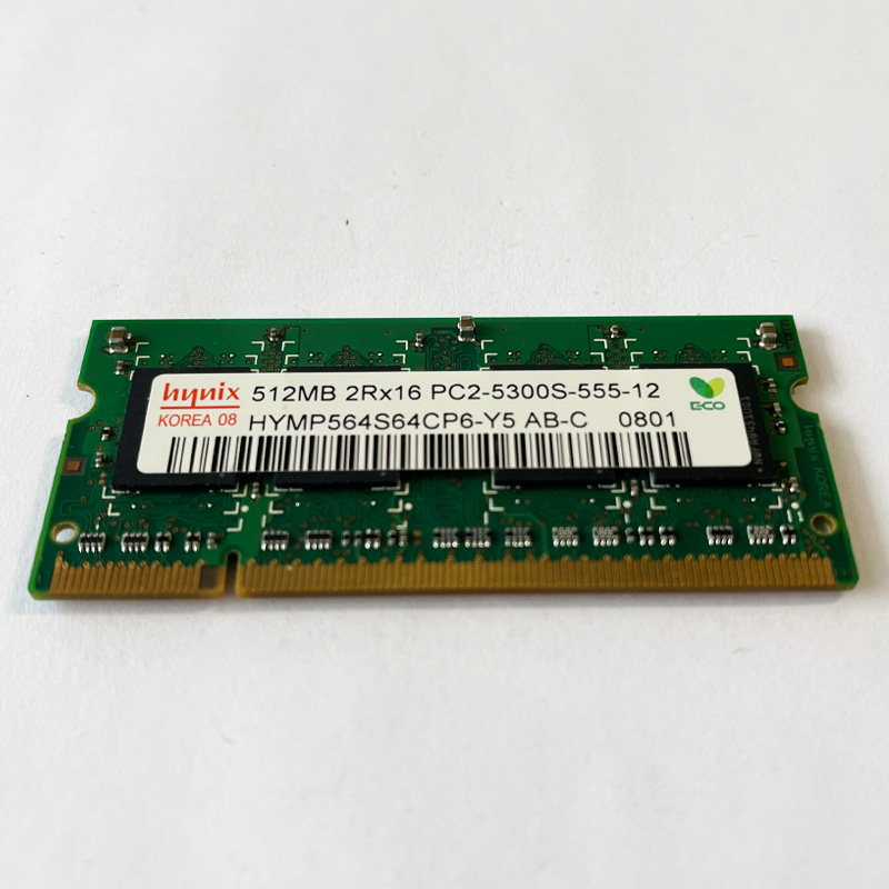 Mb Rasm Hynix 512 MB DDR2‑667 SO‑DIMM PC2‑5300S RAM - HYMP564S64CP6-Y5 AB-C ...