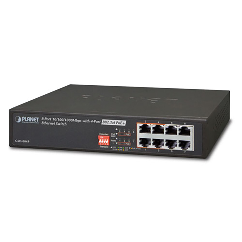 PLANET GSD-804P 8-Port Gigabit PoE+ Switch